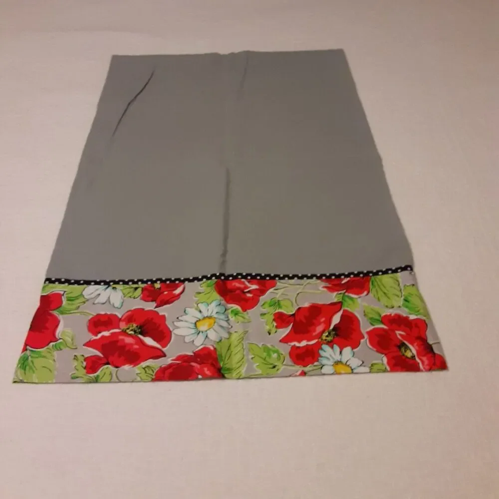 Custom Made Pillow Cases x2 Floral Polka Dot